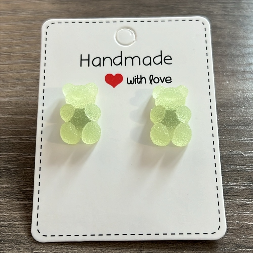 Handmade gummy bear earrings